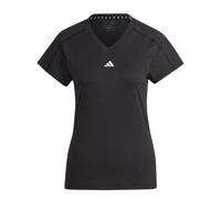Train Essentials Minimal Branding V-Neck T-Shirt Damen-Black-L