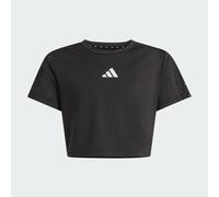Train Essentials Seasonal Print T-Shirt Black / Silver Metallic 164