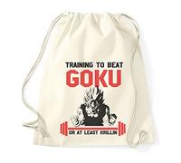 Train to beat Goku Gym Bag Dragon Master Son Ball Vegeta Turtle Roshi Db, Farbe:Natur