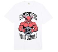 Trainiere Deine Dämonen Lustiges Fitnessstudio Satanic Gothic Devil Workout Comfort Colors Adult Heavyweight T-Shirt
