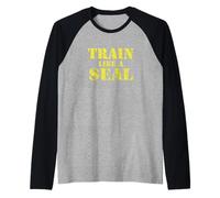 Trainieren Sie wie EIN athletisches Siegel, Sport- und Fitness-inspiriertes Design Raglan