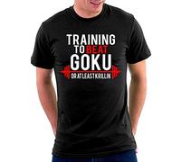 Training to Beat Goku Dragonball T-Shirt, Größe L, Schwarz