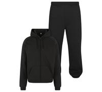 Trainingsanzug URBAN CLASSICS "Urban Classics Herren Blank Suit", Herren, Gr. 4XL, schwarz, 65% Baumwolle, 35% Polyester, unifarben, Sportanzüge Trainingsanzug (11627350-4XL) schwarz