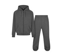 Trainingsanzug URBAN CLASSICS "Urban Classics Herren Blank Suit", Herren, Gr. XXL, grau (charcoal), 65% Baumwolle, 35% Polyester, unifarben, Sportanzüge Trainingsanzug (60486839-XXL) charcoal