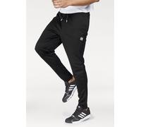 Trainingshose BRUNO BANANI, Herren, Gr. L (52/54), N-Gr, schwarz (schwarz (hose aus beständigem material)), Obermaterial: 94% Polyester, 6% Elasthan, schmal lang, Hosen Trainingshose, mit Reißverschlu