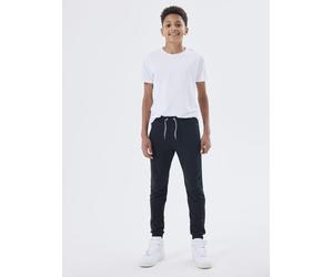 Trainingshose NAME IT "NKMHONK BRU SWE PANT NOOS", Jungen, Gr. 104, N-Gr, schwarz, Web, Obermaterial: 95% Baumwolle, 5% Elasthan, unifarben, regular fit knöchellang, Hosen Trainingshose (60774355-104)
