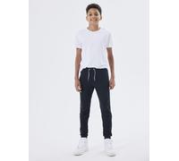 Trainingshose NAME IT "NKMHONK BRU SWE PANT NOOS", Jungen, Gr. 158, N-Gr, schwarz, Web, Obermaterial: 95% Baumwolle, 5% Elasthan, unifarben, regular fit knöchellang, Hosen Trainingshose (60774355-158)
