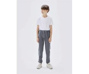 Trainingshose NAME IT "NKMHONK BRU SWE PANT NOOS", Jungen, Gr. 164, N-Gr, grau (dunkelgrau melange), Web, Obermaterial: 95% Baumwolle, 5% Elasthan, unifarben, regular fit knöchellang, Hosen Trainingsh