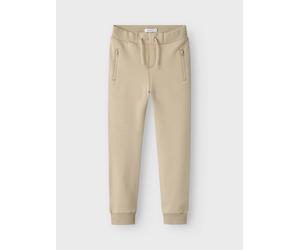 Trainingshose NAME IT "NKMHONK BRU SWE PANT NOOS", Jungen, Gr. 98, N-Gr, beige (pure cashmere), Web, Obermaterial: 95% Baumwolle, 5% Elasthan, unifarben, regular fit knöchellang, Hosen Trainingshose (