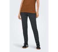 Trainingshose ONLY "ONLPOPTRASH-GOZI PANT PNT NOOS", Damen, Gr. M (38), Länge 30, schwarz (phantom checks:schwarz houndstooth), Jersey, Obermaterial: 73% Polyester, 26% Viskose, 1% Elasthan, meliert,