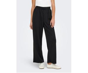 Trainingshose ONLY "ONLSCARLETT WIDE PANT SWT NOOS", Damen, Gr. M (38), N-Gr, schwarz, Sweatware, Obermaterial: 60% Polyester, 40% Viskose, unifarben, ausgestellt knöchellang, Hosen Trainingshose (176