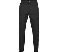 Trainingshose URBAN CLASSICS "Urban Classics Herren Tapered Double Cargo Pants", Herren, Gr. 34, Normalgrößen, schwarz, 100% Baumwolle, unifarben, slim fit, Hosen Trainingshose (15697145-34) schwarz