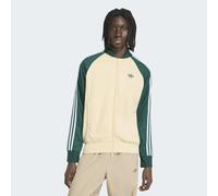 Trainingsjacke ADIDAS ORIGINALS "SST", Herren, Gr. L, beige (warm vanilla, collegiate grün), Obermaterial: 70% Polyester, 30% Baumwolle, Jacken Trainingsjacke (81010217-L) warm vanilla, collegiate grü