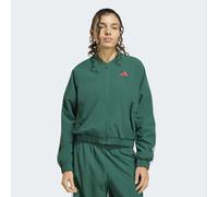 Trainingsjacke ADIDAS SPORTSWEAR "ESSENTIALS WINDBREAKER, 3-STREIFEN, GEWEBT", Damen, Gr. M, team dunkelgrün, weiß, Obermaterial: 100% Polyamid, normal, Jacken Trainingsjacke (44969903-M) team dunkelg