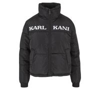 Trainingsjacke KARL KANI "Karl Kani Damen KW-JK012-001-01 KK Retro Essential Puffer Jacket", Damen, Gr. XL, schwarz, 100% Polyester, mehrfarbig, oversize, amerikanischer Ausschnitt, Jacken Trainingsja