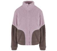 Trainingsjacke KARL KANI "Karl Kani Karl Kani Sport Patch Teddy Block Trackjacket", Damen, Gr. M, rosa (rose, taupe), 100% Polyester, mehrfarbig, normal, amerikanischer Ausschnitt, Jacken Trainingsjac