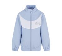 Trainingsjacke KARL KANI "Karl Kani KC251-010-1 Kani Varsity Trackjacket Kids", Mädchen, Gr. 146/152, light blau, weiß, 100% Polyamid, mehrfarbig, normal, ohne Ausschnitt, Jacken Trainingsjacke (23269