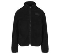 Trainingsjacke KARL KANI "Karl Kani Signature Teddy Trackjacket", Damen, Gr. S, schwarz, 100% Polyester, unifarben, normal, amerikanischer Ausschnitt, Jacken Trainingsjacke (65534855-S) schwarz