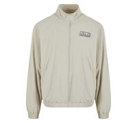 Trainingsjacke KARL KANI "Karl Kani Sport Patch Essential Trackjacket", Herren, Gr. S, beige (sand), 100% Polyamid, unifarben, normal, amerikanischer Ausschnitt, Jacken Trainingsjacke (26250061-S) san