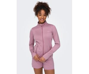 Trainingsjacke ONLY PLAY "ONPJETTA HN FLEECE JCK - NOOS", Damen, Gr. L, lila (lilas), Fleece, Obermaterial: 94% Polyester, 6% Elasthan, unifarben, regular fit hüftbedeckend, mit innenliegendem Gummizu