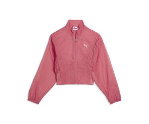 Trainingsjacke PUMA "Dare To Oversized Gewebte Jacke Damen", Damen, Gr. S, rosa (wild pink), Obermaterial: 100% Nylon. Rippe: 2% Elasthan, 98% Polyester, Jacken Trainingsjacke (72367963-S) wild pink