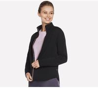 Trainingsjacke SKECHERS "Women's Jacket", Damen, Gr. M (38/40), schwarz, Jersey, Obermaterial: 97% Polyester, 3% Elasthan, Jacken Trainingsjacke (12627130-M) schwarz