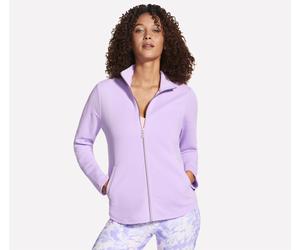 Trainingsjacke SKECHERS "Women's Jacket", Damen, Gr. S (36), lila haze, Jersey, Obermaterial: 97% Polyester, 3% Elasthan, Jacken Trainingsjacke (34297207-S) lila haze