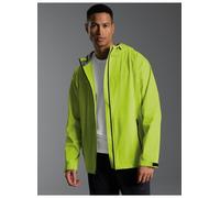Trainingsjacke TRIGEMA "TRIGEMA Leichte Regenjacke", Herren, Gr. 3XL, gelb (lemon), Stoff, 82% Polyester, 14% Elastan, 4% PU, lang, Jacken Trainingsjacke (39539918-XXXL)