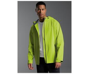 Trainingsjacke TRIGEMA "TRIGEMA Leichte Regenjacke", Herren, Gr. 3XL, gelb (lemon), Stoff, 82% Polyester, 14% Elastan, 4% PU, lang, Jacken Trainingsjacke (39539918-XXXL)
