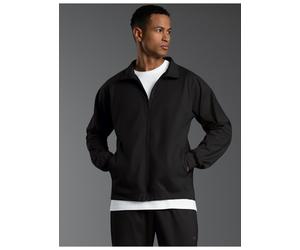 Trainingsjacke TRIGEMA "TRIGEMA Raglanjacke", Herren, Gr. 3XL, schwarz, Single Jersey, 100% Baumwolle, lang, Jacken Trainingsjacke (28639212-XXXL) schwarz