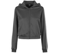 Trainingsjacke URBAN CLASSICS "Urban Classics Ladies Cropped Track Jacket", Damen, Gr. XXL, magnet, 100% Polyester, unifarben, normal, ohne Ausschnitt, Jacken Trainingsjacke (96145725-XXL) magnet