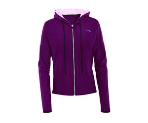 Trainingsjacke WINSHAPE "Functional Comfort Jacket J008C", Damen, Gr. XS, lila (schwarz plum, lavender rose), 85% Polyester, 15% Elasthan, ohne Ausschnitt, Jacken Trainingsjacke, mit Ton-in-Ton-Farbak