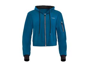 Trainingsjacke WINSHAPE "Functional Comfort One Pocket Jacket", Damen, Gr. S, grün (teal grün), 85% Polyester, 15% Elasthan, ohne Ausschnitt, Jacken Trainingsjacke, J009C (30812822-S) teal grün
