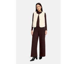 Trainingsleibchen CARTOON "Damen mit aufgesetzten Taschen", Damen, Gr. 42, beige (weiß swan), Obermaterial: 100% Polyester, figurumspielend normal, Rundhals, Shirts (30869733-42) weiß swan