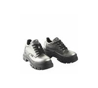 Trainingsschuh BUFFALO "Buffalo Aspha Cls Vntg Vegan Nappa", Damen, Gr. 41, silber (pewter, schwarz), Kunstfaser, unifarben, Schuhe (63127637-41) pewter, schwarz