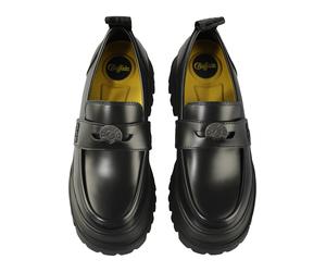 Trainingsschuh BUFFALO "Buffalo ASPHA LOAFER COIN", Damen, Gr. 41, schwarz, Polyurethan, unifarben, Schuhe (25454409-41) schwarz