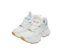 Trainingsschuh BUFFALO "Buffalo Binary C Vegan Nappa", Damen, Gr. 39, bunt (sanftes weiß, rainbow), Polyester, unifarben, Schuhe (14962265-39) sanftes weiß, rainbow