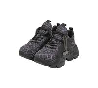 Trainingsschuh BUFFALO "Buffalo Binary C - Vegansuede", Damen, Gr. 38, grau leo, Synthetik, unifarben, Schuhe (56818218-38) grau leo