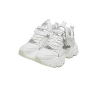 Trainingsschuh BUFFALO "Buffalo BINARY GLAM", Damen, Gr. 41, weiß, silber, Polyurethan, Schuhe (79328953-41) weiß, silber