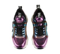 Trainingsschuh BUFFALO "Buffalo Binary Glam Vegan Nappa/Textile´", Damen, Gr. 37, bunt (lila, blau metallic), Polyurethan, Schuhe (85470140-37) lila, blau metallic