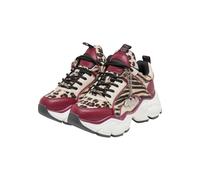 Trainingsschuh BUFFALO "Buffalo BINARY GLAM - VEGAN SUEDE/FUR/NAPPA", Damen, Gr. 40, rot, cream, leo, Schuhe (46479224-40) rot, cream, leo