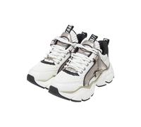 Trainingsschuh BUFFALO "Buffalo BINARY QUILT", Damen, Gr. 41, weiß, silber, schwarz, Polyurethan, Schuhe (88797443-41) weiß, silber, schwarz