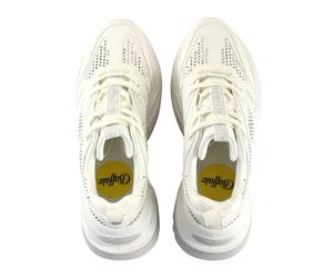 Trainingsschuh BUFFALO "Buffalo Buffalo Triplet Glam - Vegan Nubuck/Nappa", Damen, Gr. 39, weiß, silber, Kunstfaser, unifarben, Schuhe (77201051-39) weiß, silber