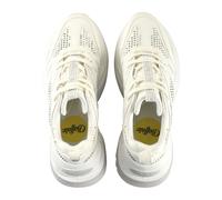 Trainingsschuh BUFFALO "Buffalo Buffalo Triplet Glam - Vegan Nubuck/Nappa", Damen, Gr. 40, weiß (weiß, silber), Kunstfaser, unifarben, Schuhe (77201051-40) weiß, silber