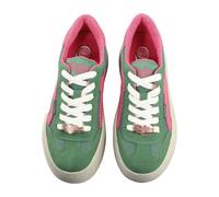 Trainingsschuh BUFFALO "Buffalo CAJO", Damen, Gr. 36, grün (grün, pink), Polyurethan, Schuhe (56761500-36) grün, pink
