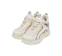 Trainingsschuh BUFFALO "Buffalo CLD CHAI", Damen, Gr. 38, cream, blau, gelb, Polyurethan, Schuhe (11297757-38) cream, blau, gelb