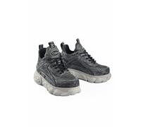 Trainingsschuh BUFFALO "Buffalo Cld Chai Vegan Denim", Damen, Gr. 39, blau, silber, unifarben, Schuhe (94028761-39) blau, silber