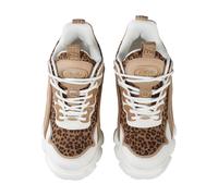 Trainingsschuh BUFFALO "Buffalo Cld Chai - Vegannubuck/ Nappa/", Damen, Gr. 40, beige, braun, leo, Polyurethan, Schuhe (53172150-40) beige, braun, leo