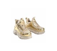 Trainingsschuh BUFFALO "Buffalo Cld Chai Warm Vegan Nappa/Fur", Damen, Gr. 38, beige, gold, Schuhe (85869023-38) beige, gold