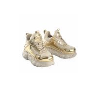 Trainingsschuh BUFFALO "Buffalo Cld Chai Warm Vegan Nappa/Fur", Damen, Gr. 39, beige, gold, Polyurethan, Schuhe (85869023-39) beige, gold